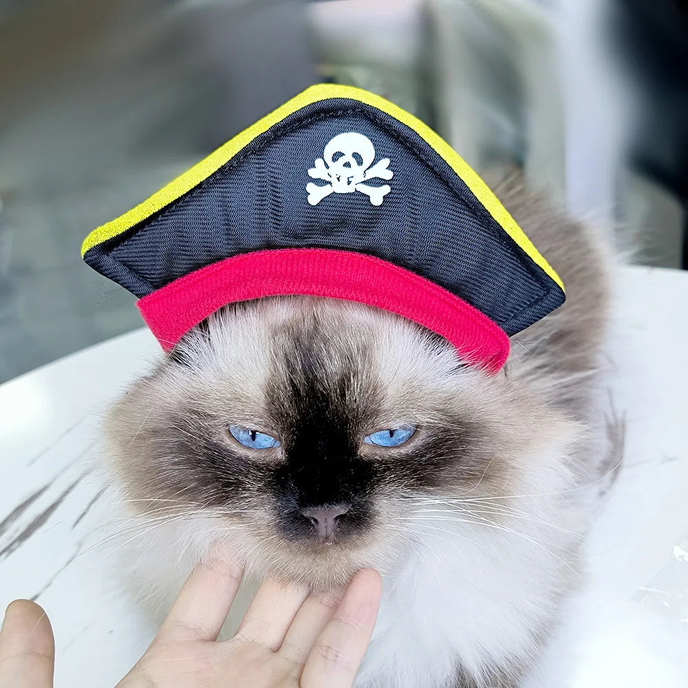Chapéu fofo e aconchegante para gatos e filhotes, feito de pelúcia ou malha com elástico, ideal para o inverno, festas, cosplay ou decoração pet.