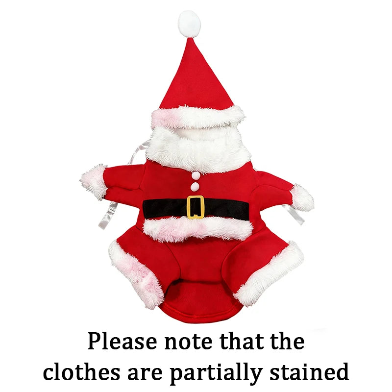 Fantasias de Natal para Pets: Roupas fofas de Papai Noel para gatinhos, ideais para cães e gatos de pequeno e médio porte. Perfeitas para festas de fim de ano.