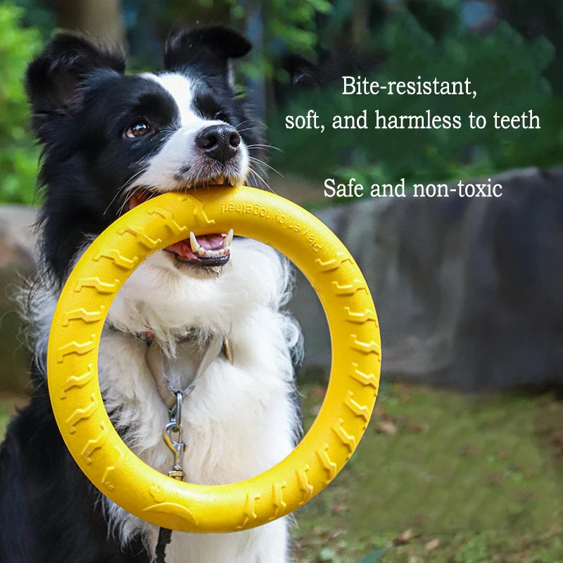 Kit com 4 brinquedos duráveis para cães, incluindo disco voador, bola, corda de rebocador e acessórios para limpeza dental resistentes à mastigação, para filhotes e adultos.