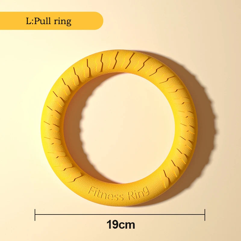Kit com 4 brinquedos duráveis para cães, incluindo disco voador, bola, corda de rebocador e acessórios para limpeza dental resistentes à mastigação, para filhotes e adultos.